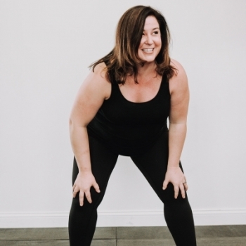 Amy doing workout